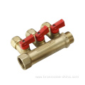 3/4" NPT Full Flow Blue Handle Wheel Brass Boiler Drain Valve